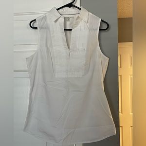 Banana Republic Sleeveless Top Blouse Size Medium White